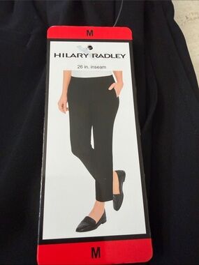 Hilary Radley Black Ankle-Length Pull-On Pants